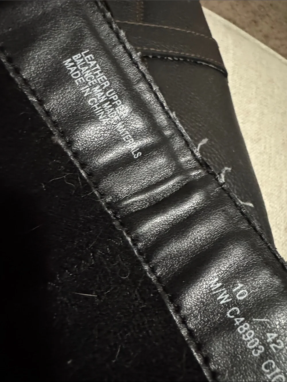 Bøc brand Leather Boots-Sz 10/Euro 42-Black-Side Zip-Brown Stitching-GUC